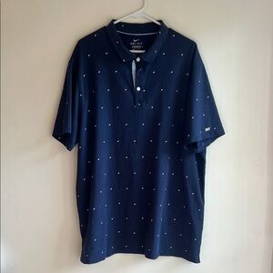 Nike Navy Polo with White Flecks Pattern Standard Fit
